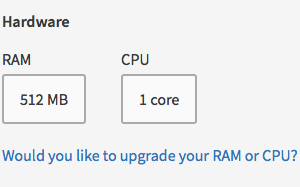 We are increasing RAM to 512MB for everyone