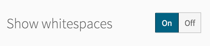 Whitespace settings