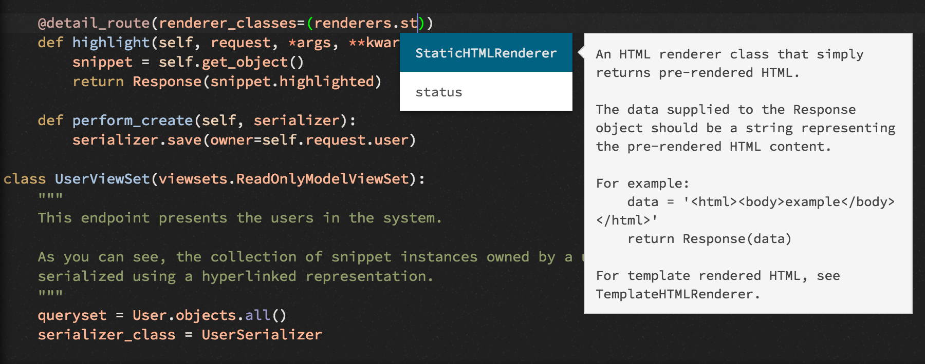 Enhanced Python autocompletion