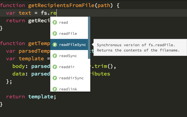 Enhanced JavaScript autocompletion